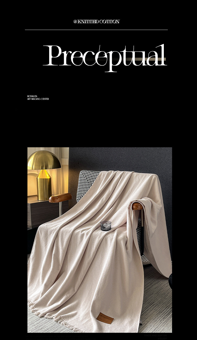 Coperta regalo di lusso per divano, aria condizionata, luce per pisolino da ufficio, in cotone a fibra lunga, per il commercio estero e transfrontaliero_voghion.com