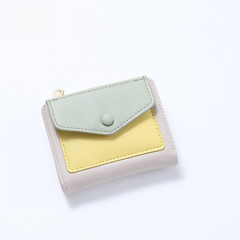 New wallet women's short card holder 2023 fresh simple geometric pattern cross-border coin purse source manufacturer_voghion.com