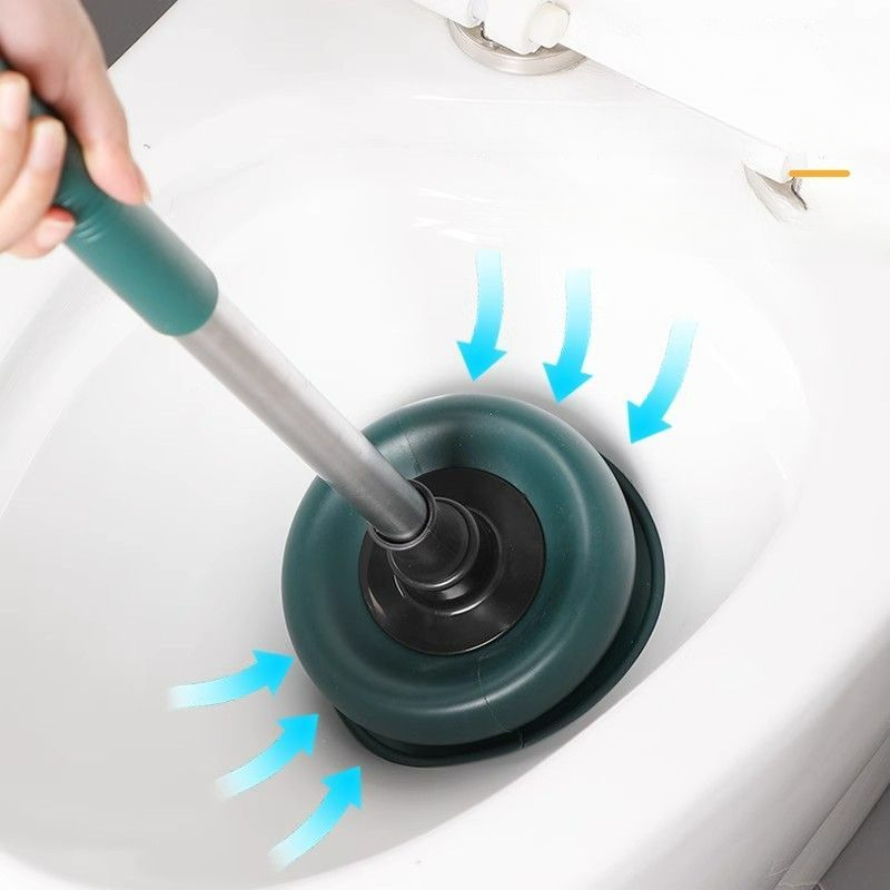 Desatascador potente para desagües de inodoro y baño, herramienta de limpieza de tuberías, solución antiobstrucción, destapador de cuero._voghion.com