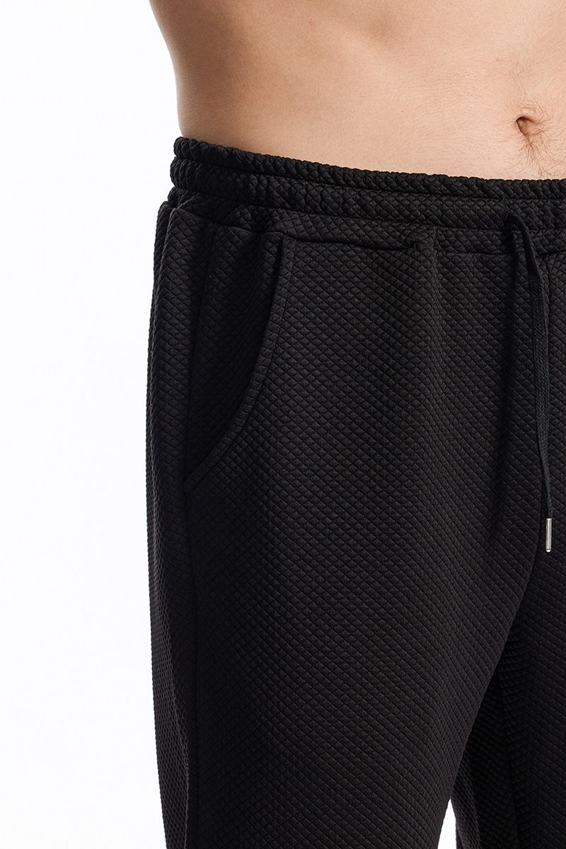Pantalon de jogging athlétique pour homme - Pantalon d'entraînement respirant en polyester avec poignets élastiques pour la course, la salle de sport et les tenues décontractées (noir, bleu marine, gris foncé)_voghion.com