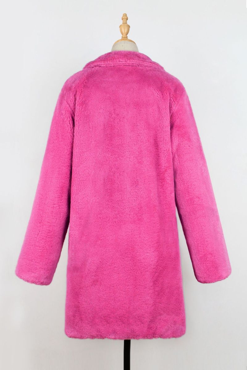Frauen Kleidung F0281 mode plüsch anzug kragen jacke frauen lange pelz jacke tops für frauen_voghion.com