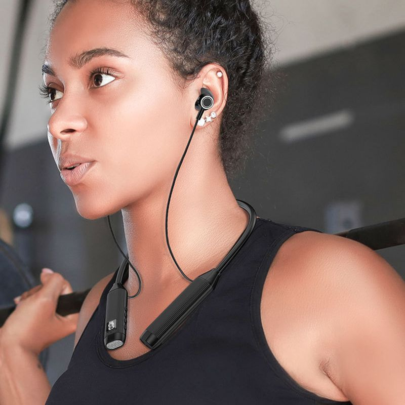 Wireless Earbud High Fidelity 36D Surround Sound Effect LED Digital Display Bluetooth-compatible5.2 Neck Hanging_voghion.com