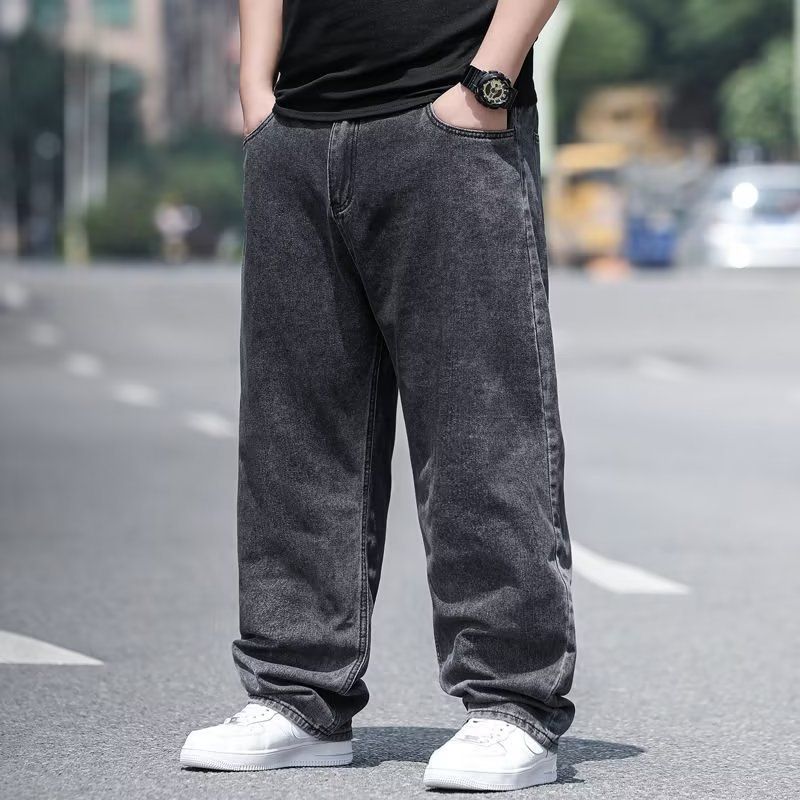 Men's Plus-Size Summer Jeans – Stretch Denim Relaxed Fit Straight-Leg Pants For Big & Tall (Up To 48") – Lightweight & Breathable_voghion.com
