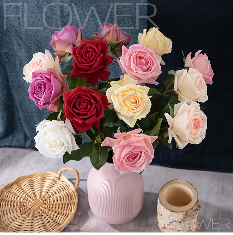 INS stile innamorato rosa produttore di fiori artificiali decorazione domestica matrimonio transfrontaliero fiore artificiale all'ingrosso MW60004_voghion.com