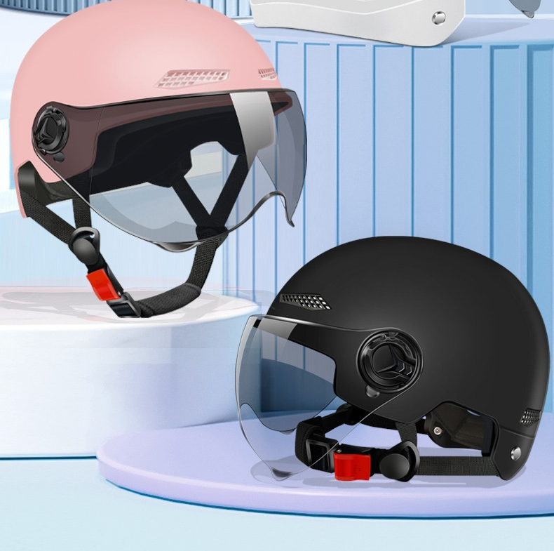 3C-zertifiziertes Elektrofahrzeug für Männer und Frauen, ABS-Halbhelm, Sonnenschutz, Anti-Ultraviolett-Reitsicherheitshut, Sommer_voghion.com