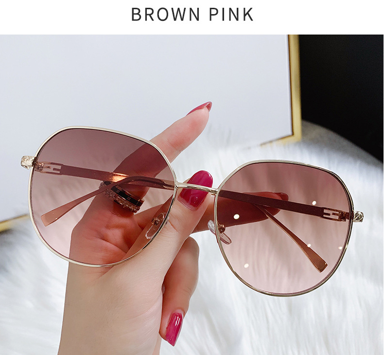 2023 sonnenbrille Frauen Runde Mode Gläser Vintage Übergroßen Shades Lunette De Soleil Femme Gafas De Sol Mujer Lentes_voghion.com