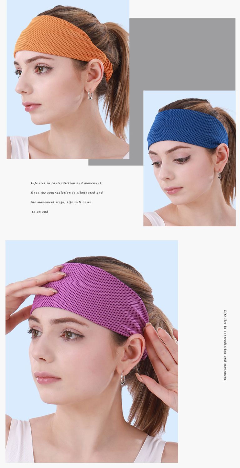 Kühlendes Sport-Stirnband für Damen und Herren, Laufschweißableitendes Stirnband, Yoga-Fitness-Schweißband, Schweißabsorbierend_voghion.com