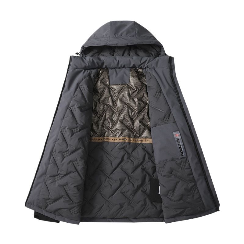 Giacca invernale da uomo 2024, nuova tecnologia, nera, in grafene, antivento, impermeabile, antimacchia, da trekking, in softshell di cotone_voghion.com