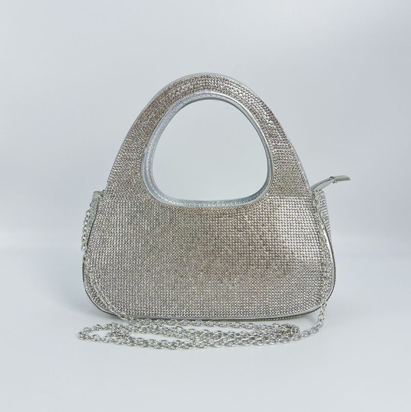 Internet-Berühmtheit im gleichen Stil 2025 Neue Mode Vielseitige funkelnde Diamant-Halbmond-Design-Einzelschulterhandtasche für_voghion.com