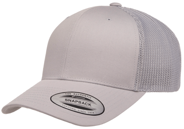 Yupoong 6-Panel-Klassiker für LKW-Fahrermütze, Mütze mit flachem Rand, strukturierte Mütze mit gebogenem Schirm, 6606_voghion.com