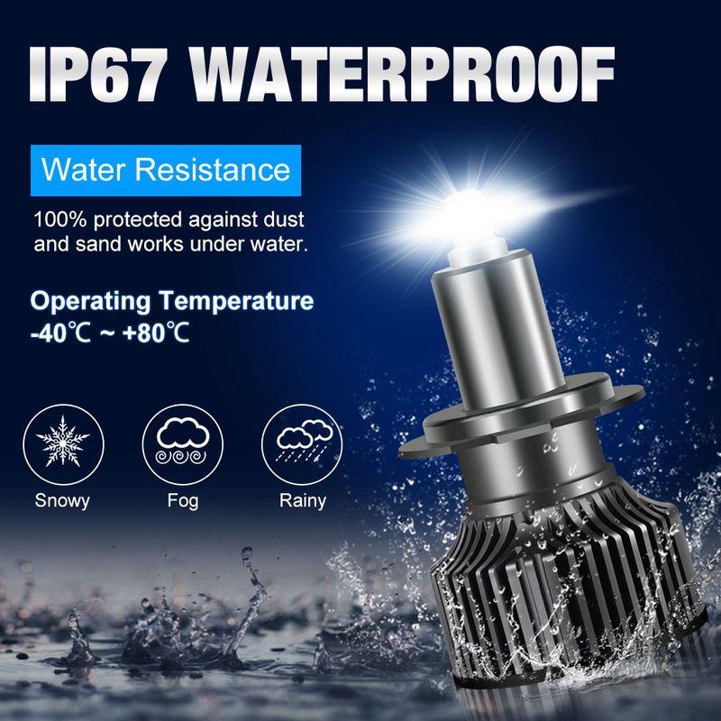 60000LM H7 Potente Mini Faro per Auto H3 H8 H11 H1 Lampadine a LED HB3 9005 HB4 9006 Hir2 9012 CSP 3D 360 Lampada per Auto 12V 6000K_voghion.com