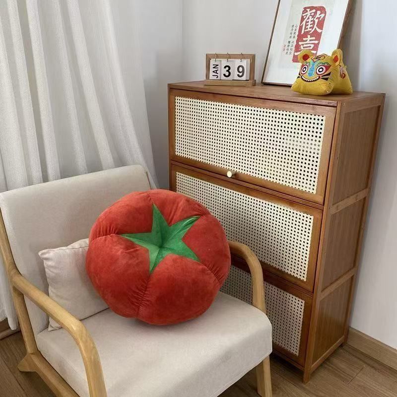 Cuscino da pavimento in peluche a forma di pomodoro, stile patata dolce, creativo, per divano, soggiorno, regalo di compleanno_voghion.com