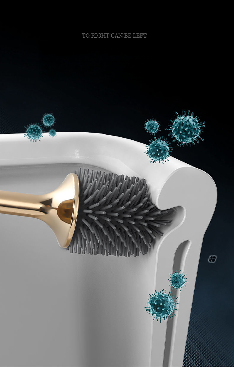 Scopino per WC in silicone stile hotel - Manico extra lungo | Qualità professionale
_voghion.com