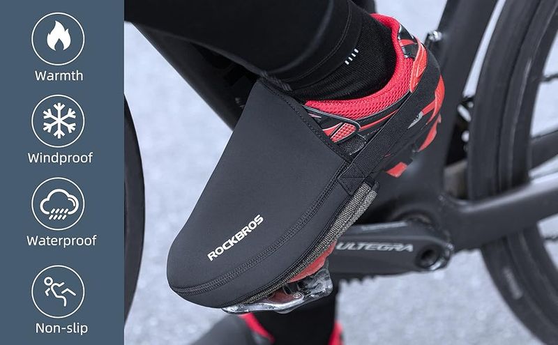 Couvre-chaussures de cyclisme ROCKBROS Couvre-chaussures thermiques Demi-couvre-chaussures S/L Neuf_voghion.com