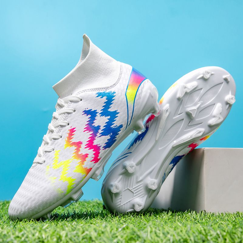 High-Top-Fußballschuhe, Galvanisierte Sohlen, Spikes, Männliche Studenten, Jugendliche, Kunstrasen, Outdoor-Trainings- Und Wettkampfschuhe_voghion.com