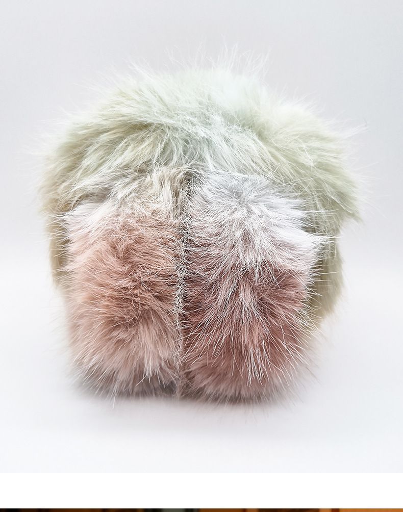 Copricapo invernale in pelliccia ispessita di volpe, stile europeo e americano, con effetto di alta qualità, caldo e avvolgente._voghion.com