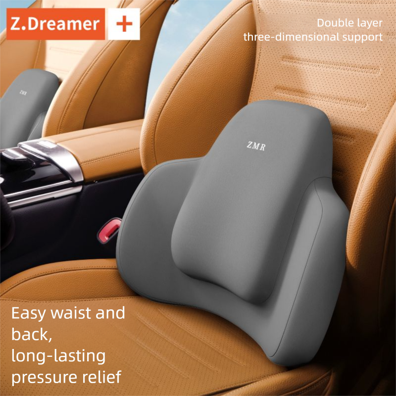 Coussin de siège de voiture, appui-dos pour poste de travail, support de taille, oreiller lombaire de bureau_voghion.com