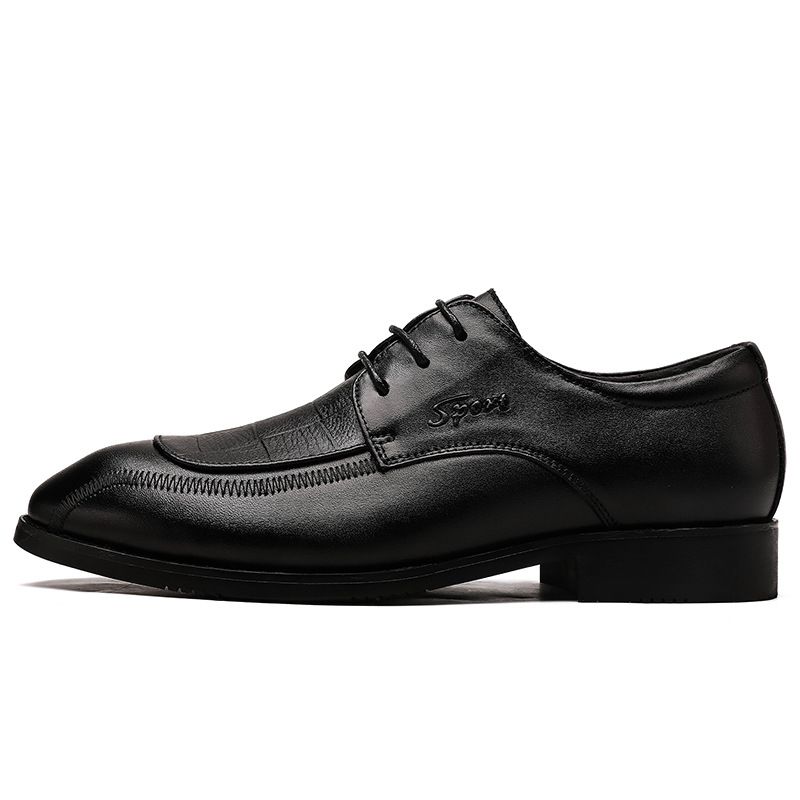 Herren-Schuhe aus Leder mit spitzer Zehenpartie, Freizeitschuhe für Herren_voghion.com