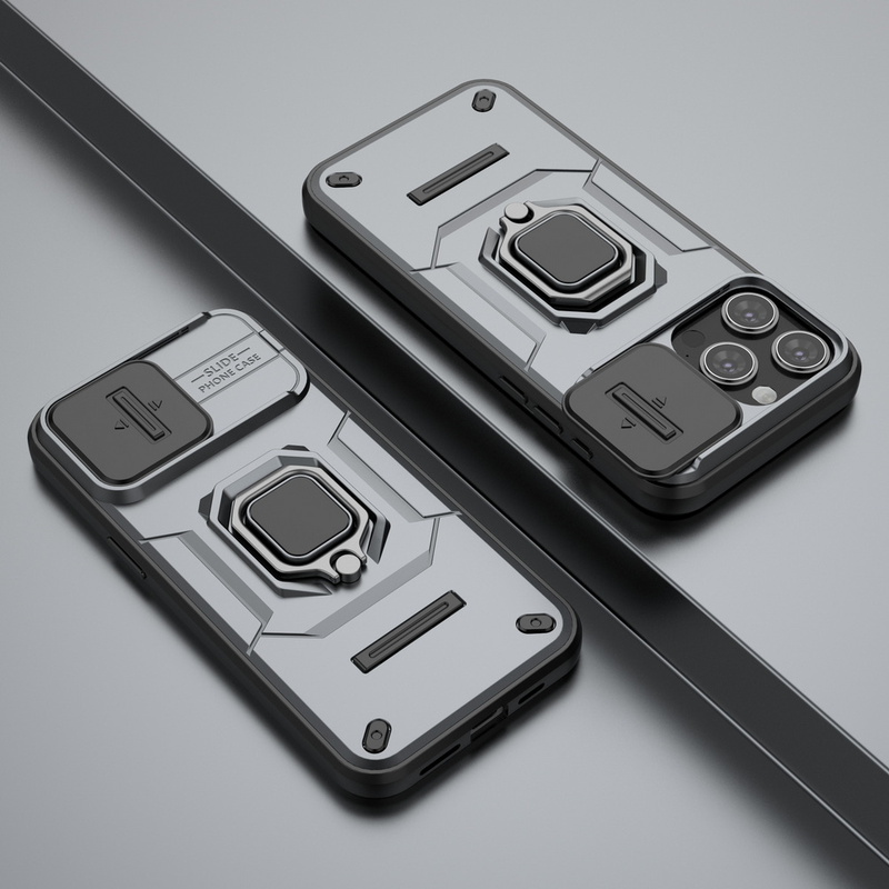 Skydekamera Lens beskyttelsescover til iPhone 15 Pro Max 14 Plus 14 Pro 13 Pro Max Metal Finger Ring Spænde Bilholder_voghion.com
