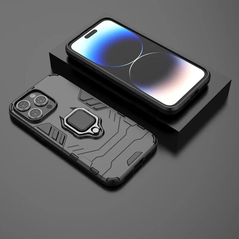 Armadura a prueba de golpes para 15 Pro Max 15Pro iphone15 Plus Soporte magnético para automóvil Anillo de cubierta trasera para iPhone 15ProMax Funda de teléfono_voghion.com