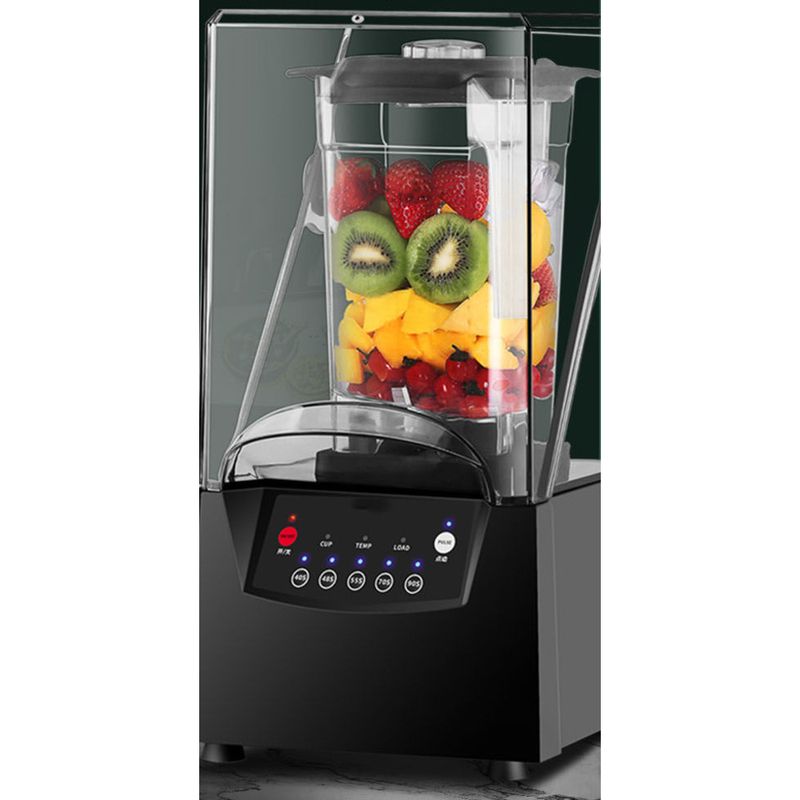 Máquina de Smoothie Comercial para Casas de Chá com Leite, Silenciosa com Tampa, Trituradora à Prova de Som, Raspadora de Gelo, Liquidificador, Suco_voghion.com
