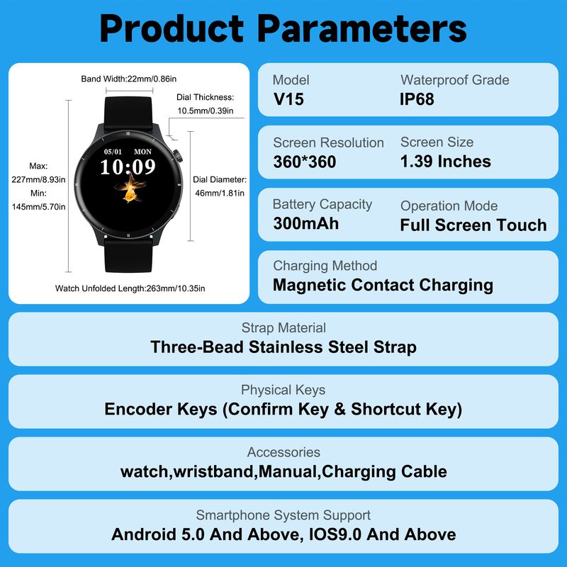 2025 Moderigtigt 3D Dynamisk Urskive Smartur Bluetooth Opkald Kvinders Sundhed Armbånd 1.43” HD Fuld Touchskærm Herre Dame_voghion.com