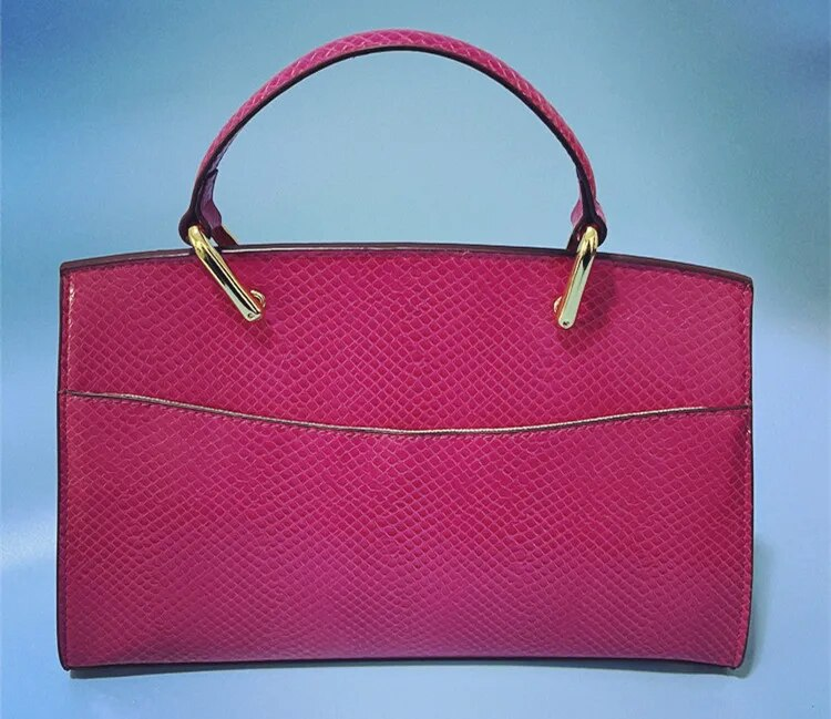 Borsa a tracolla da donna con motivo a pesce perla, in pelle di vacchetta, grande capacità, alla moda_voghion.com