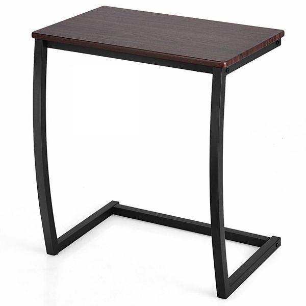 Steel Frame C-shaped Sofa Side End Table_voghion.com
