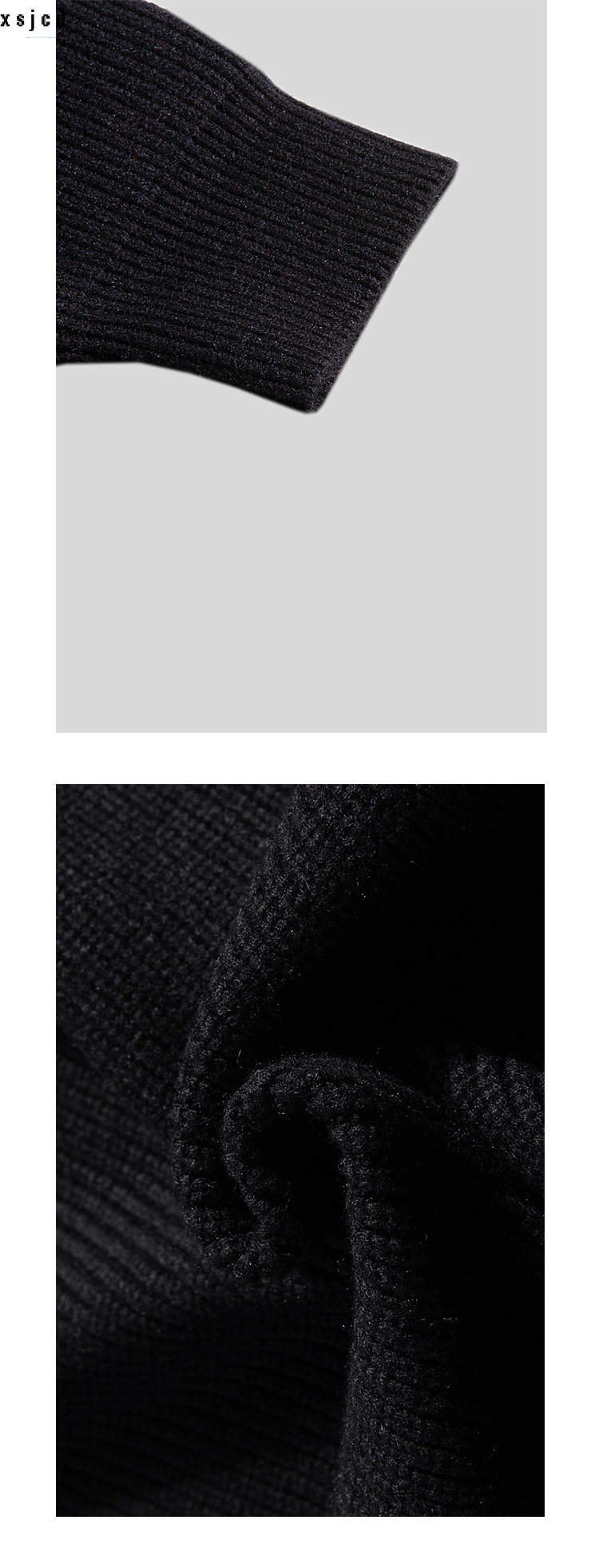 xsjcd Cardigan sweater jacket men's autumn and winter Hong Kong style solid color sweater trendy design casual stand-up540_voghion.com