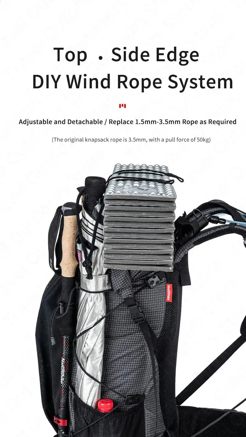 Ultralight Backpack 605L/40L Frame Waterproof Travel Bag Large Capacity Camping Outdoor Hiking With Rain Cover 250429_voghion.com