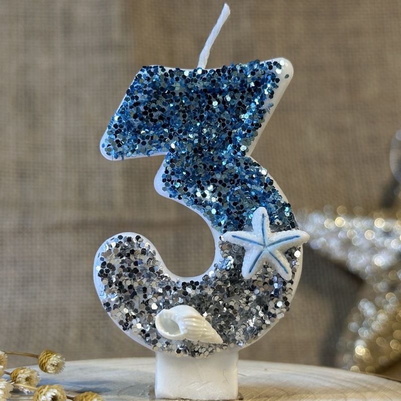 Digital Birthday Candle Cake Decoration Party Celebration Ocean Creative Handmade DIY_voghion.com