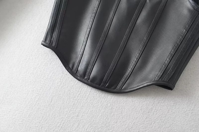 Wind Tight, Revealing Waist, Sexy Waist Closure, Camisole Vest, Women's Spring And Summer Slim Fit, Fishbone Patch,_voghion.com