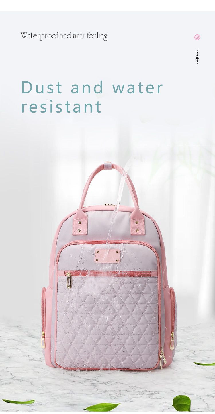 20L Wickeltasche Tragbare multifunktionale Mutter- und Babytasche Modische Stickerei Große Kapazität Wickeltasche Wasserdichter Rucksack_voghion.com
