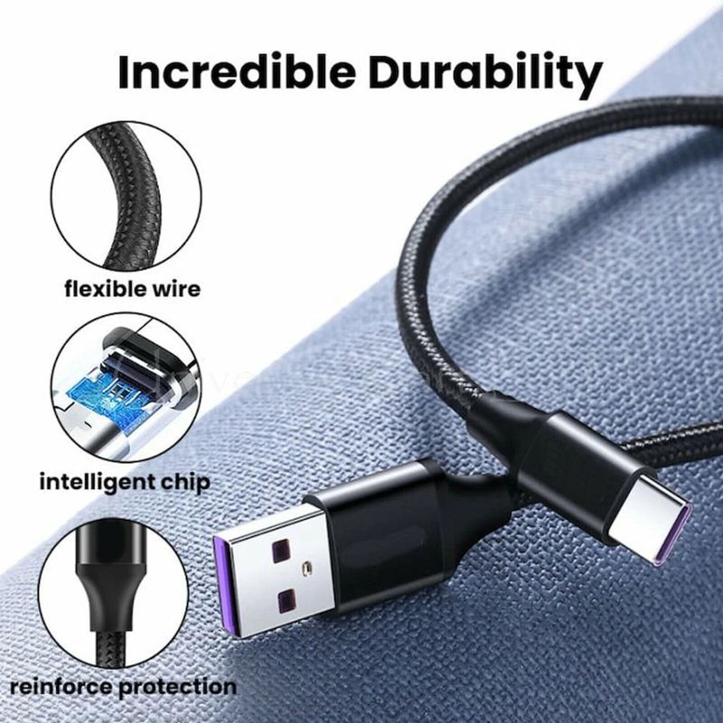 USB A auf Typ C Schnellladekabel 3A für Samsung Handy-Anschluss USB C Kabel_voghion.com