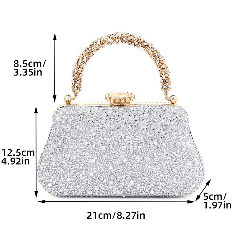 mit Strasssteinen für Hochzeiten, Crystal Full Rhinestone Damen Schulter- und Clutch Abendtasche_voghion.com