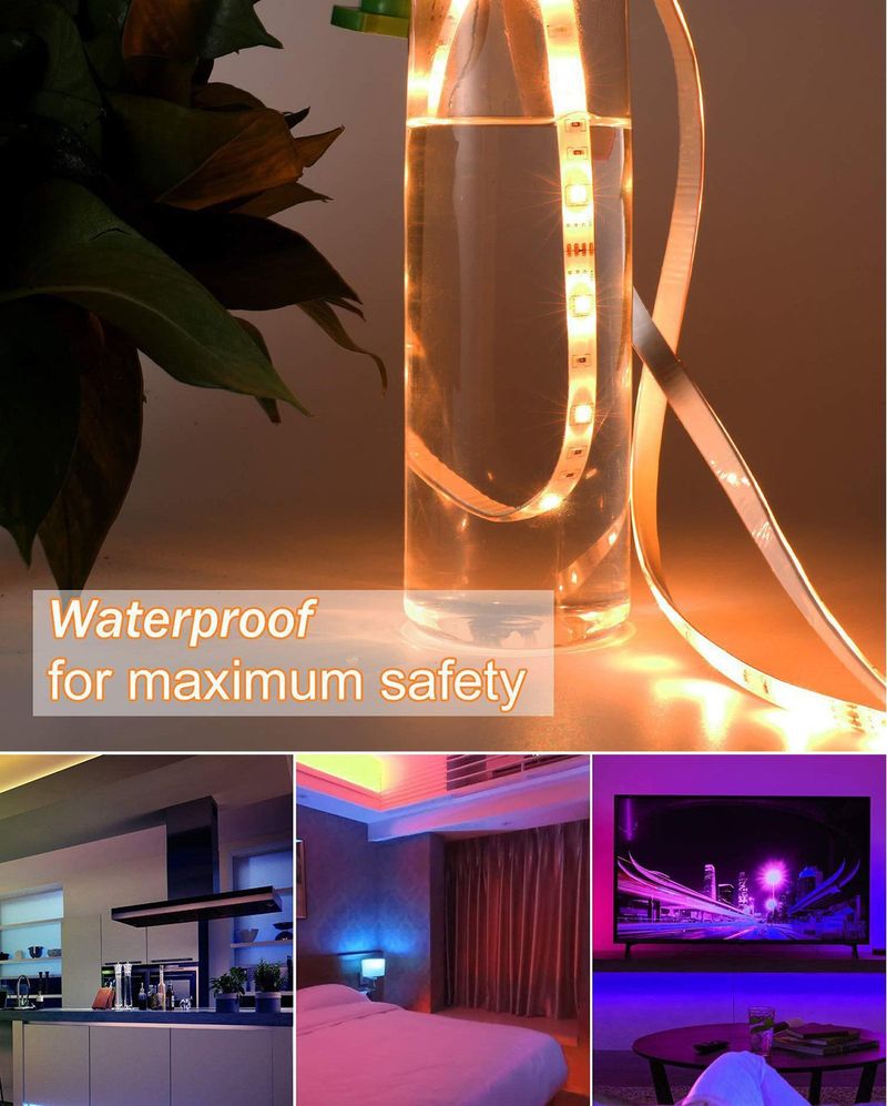 Striscia luminosa a LED colorata 5050 Striscia luminosa Bluetooth Set Striscia luminosa RGB Striscia luminosa musicale_voghion.com