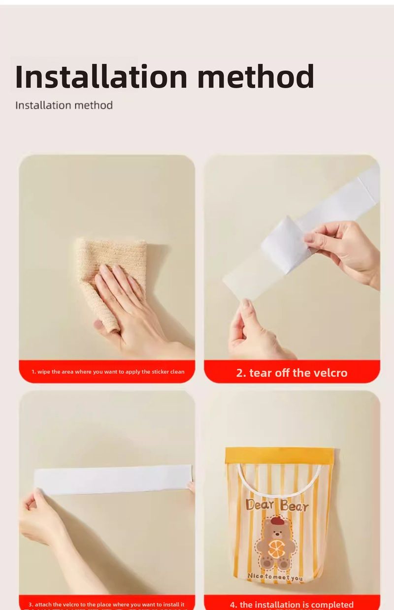 Praktischer Hängender Küchenmülleimer, Wandmontierter Kunststoffhalter, Aufbewahrungsbeutel_voghion.com