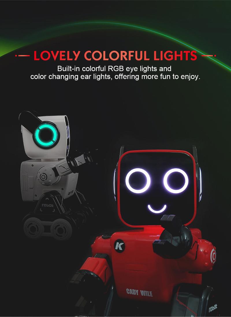 Robot RC Robot telecomandato intelligente per bambini R4 Macchina per cantare e ballare Programmazione per raccontare storie_voghion.com