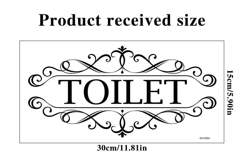 Chuanhao Sign Door Window Bathroom Decoration Self-Adhesive PVC Wall Washroom Beautification Stickers_voghion.com