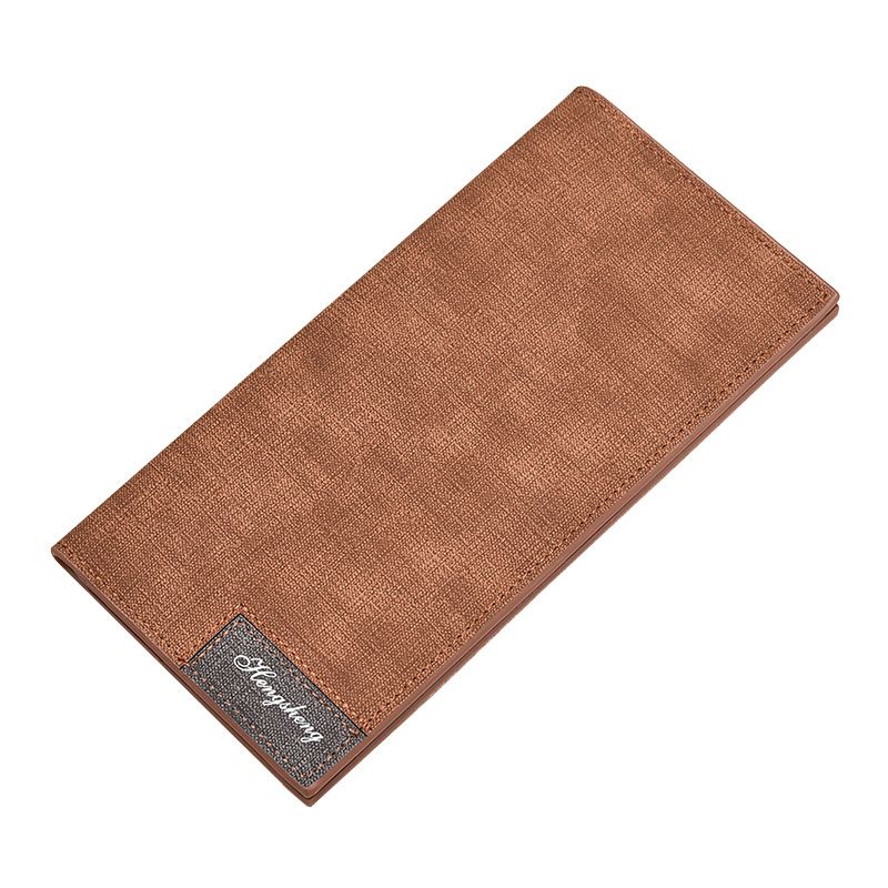 Dunne heren lange trendy merk leren gepersonaliseerde gesp matte portemonnee_voghion.com