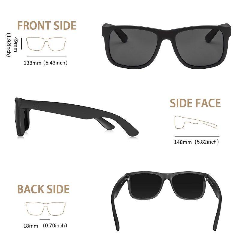 Neu eingetroffen Polarisierte Sonnenbrillen im MULI k-Design für Männer und Frauen, rechteckige Sonnenbrille mit UV400-Schutz, ideal zum Autofahren 8806_voghion.com