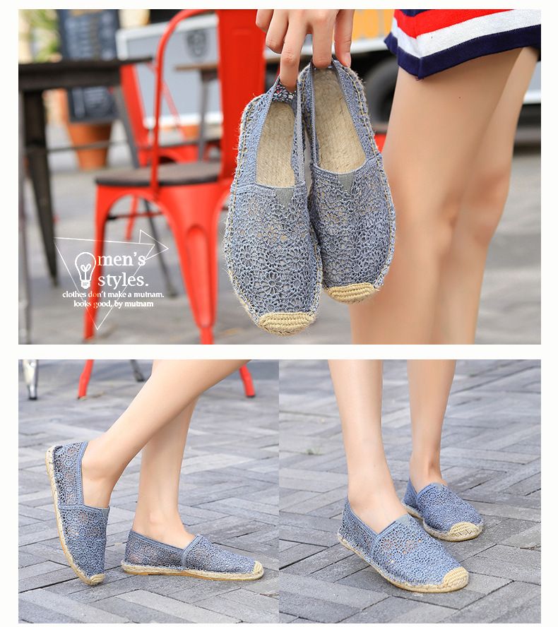 Neue leinengewebte Spitzen-Fischerschuhe für Damen, schweißabsorbierend, atmungsaktiv und vielseitig einsetzbar, lässige Halbschuhe für Faule_voghion.com