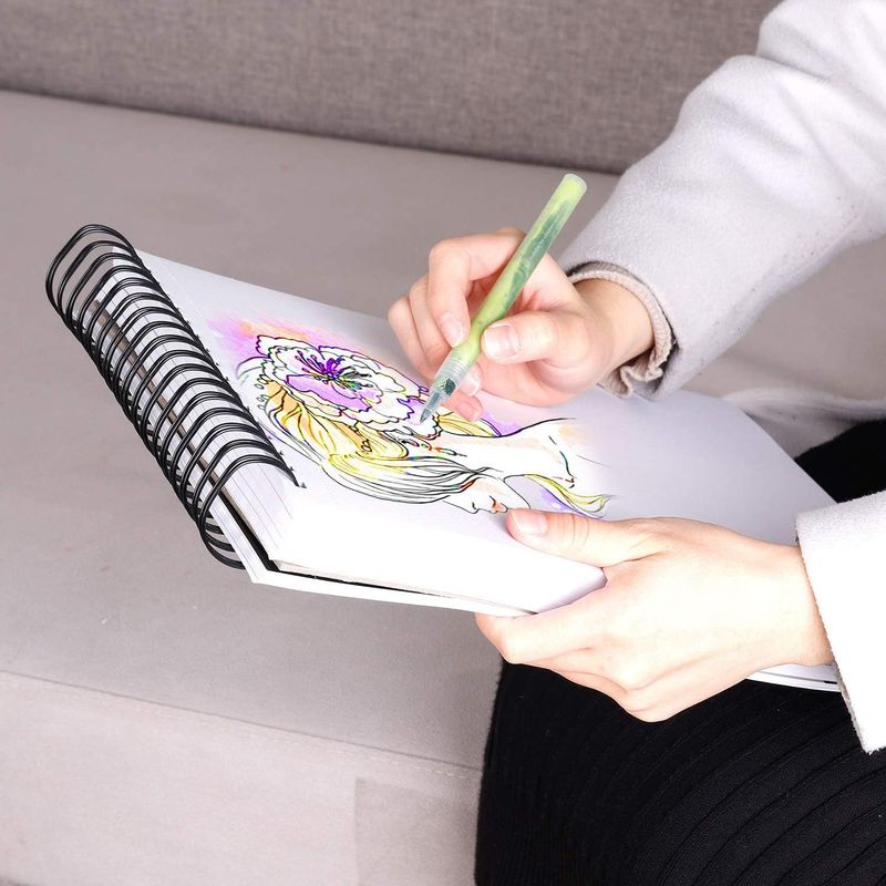 Sketchbooks 9 X12 Inch Sketchbook Thickened 200 Pages Spiral Sketchbook Children's Art Painting Blank Paper Drawing Book_voghion.com