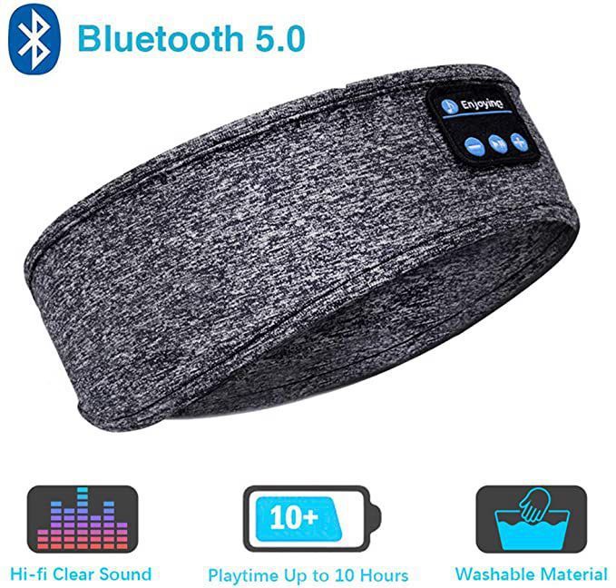 Cuffie per dormire, fascia sportiva wireless Bluetooth con maschera per gli occhi con musica per dormire integrata_voghion.com