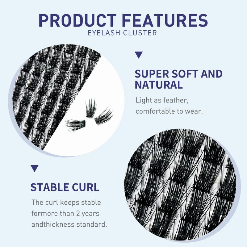 Cluster Lashes Eyelash Clusters Segmented Long Dense Grafted False Eyelashes_voghion.com