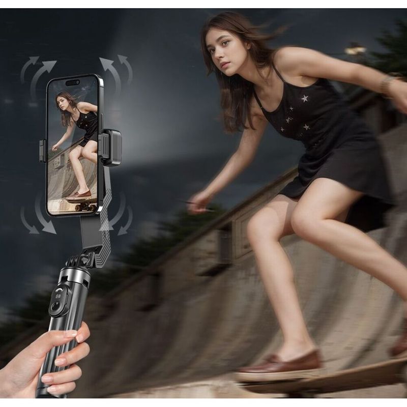 Selfie stick 4 in 1 multifunzionale anti-vibrazione intelligente a 360 gradi, nuovo stabilizzatore cardanico portatile 2025_voghion.com