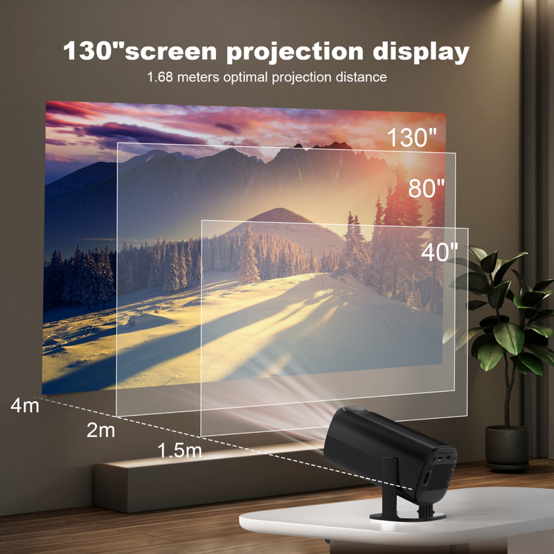 P30 Mini Android 11 WiFi6 Support 4K 1080P 2.4G&5G WiFi 1280*720P Smart Home Cinema Portable Projector_voghion.com