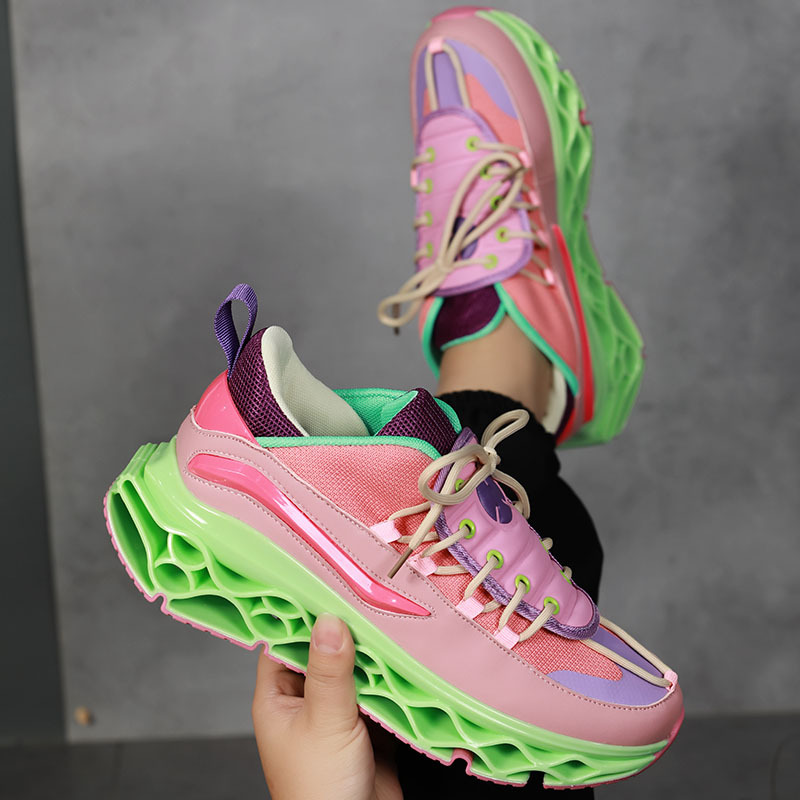 Lässige Sportschuhe mit dicken Sohlen, erhöhter Höhe und Farbblockierung, neue Jugend-Studentenlaufschuhe im Frühlingsstil, Herren_voghion.com