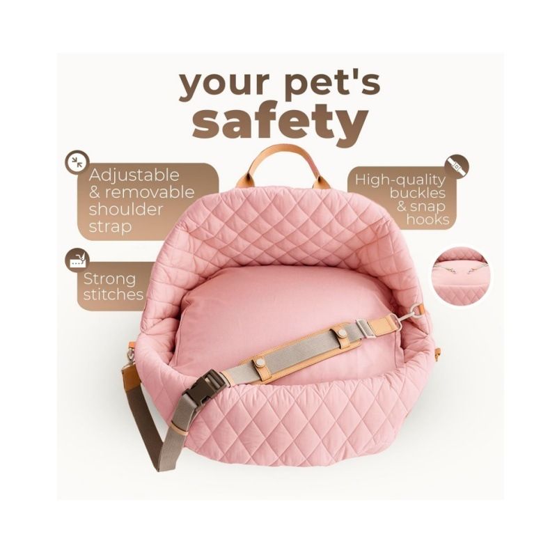 Bolsa para mascotas multifuncional, 3 en 1, de algodón plisado, para coche, para perros y gatos._voghion.com