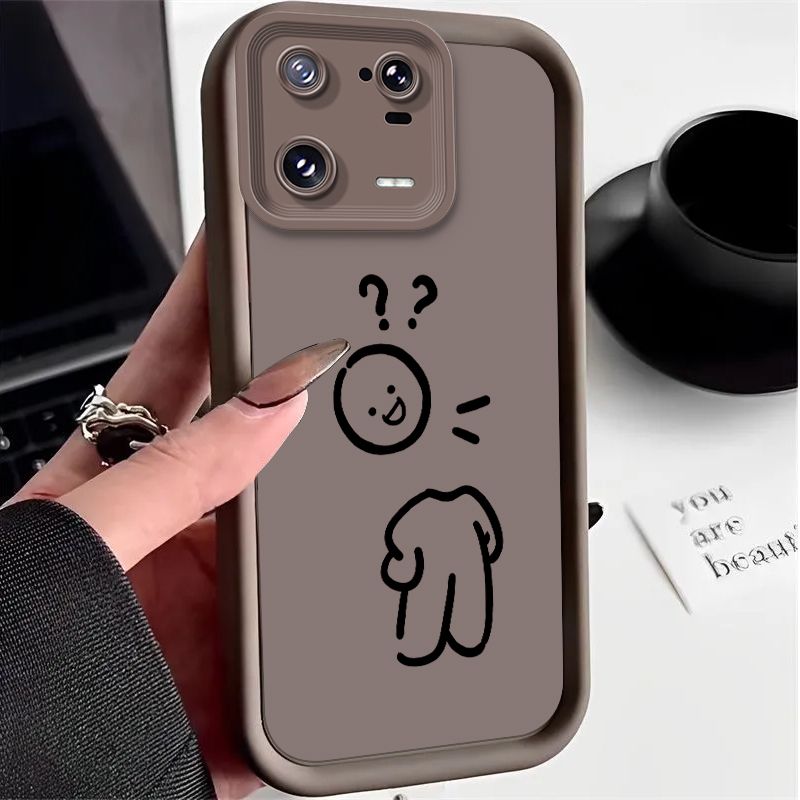 Coque en silicone souple pour Xiaomi Mi 14, 13, 13T, 12, 12T, 11, 11T Pro Lite, 12X, 12S, POCO F6, F5, X5, X3, NFC, motif drôle de petites personnes_voghion.com